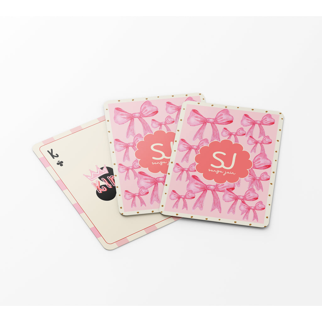 Bows Before Bros Personalized Playing Cards
