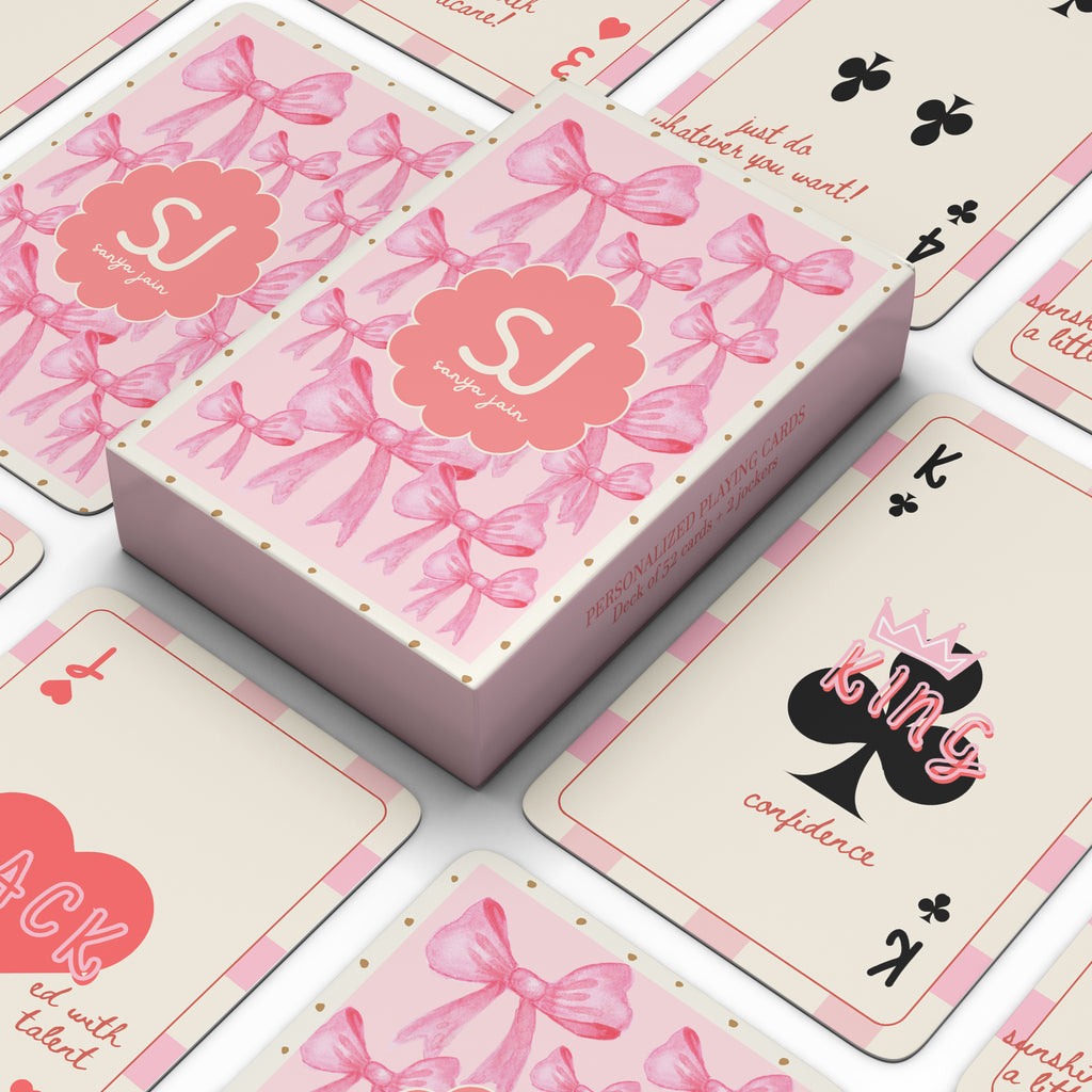 Bows Before Bros Personalized Playing Cards