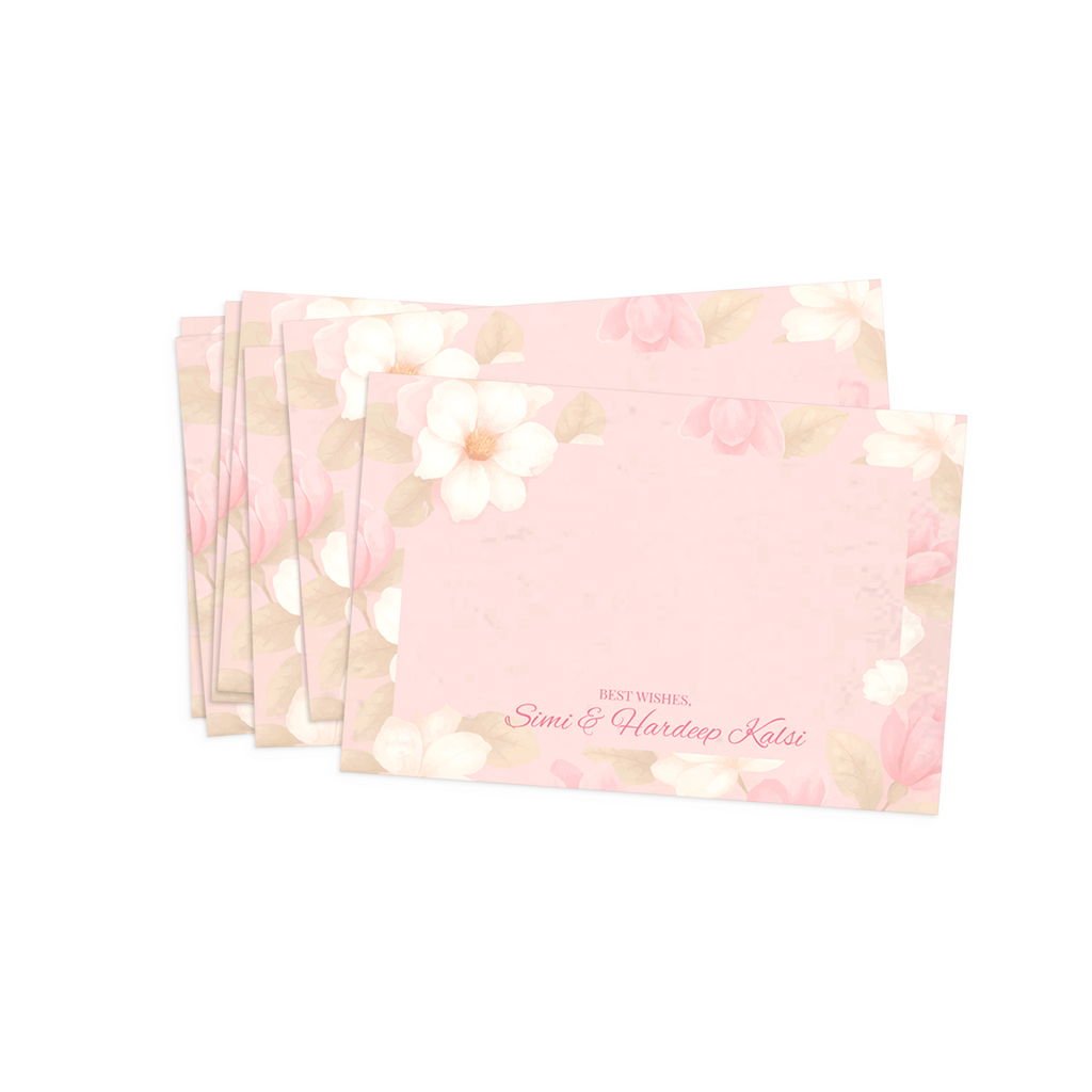 Shades Of Pink Floral Personalised Best Compliments Cards