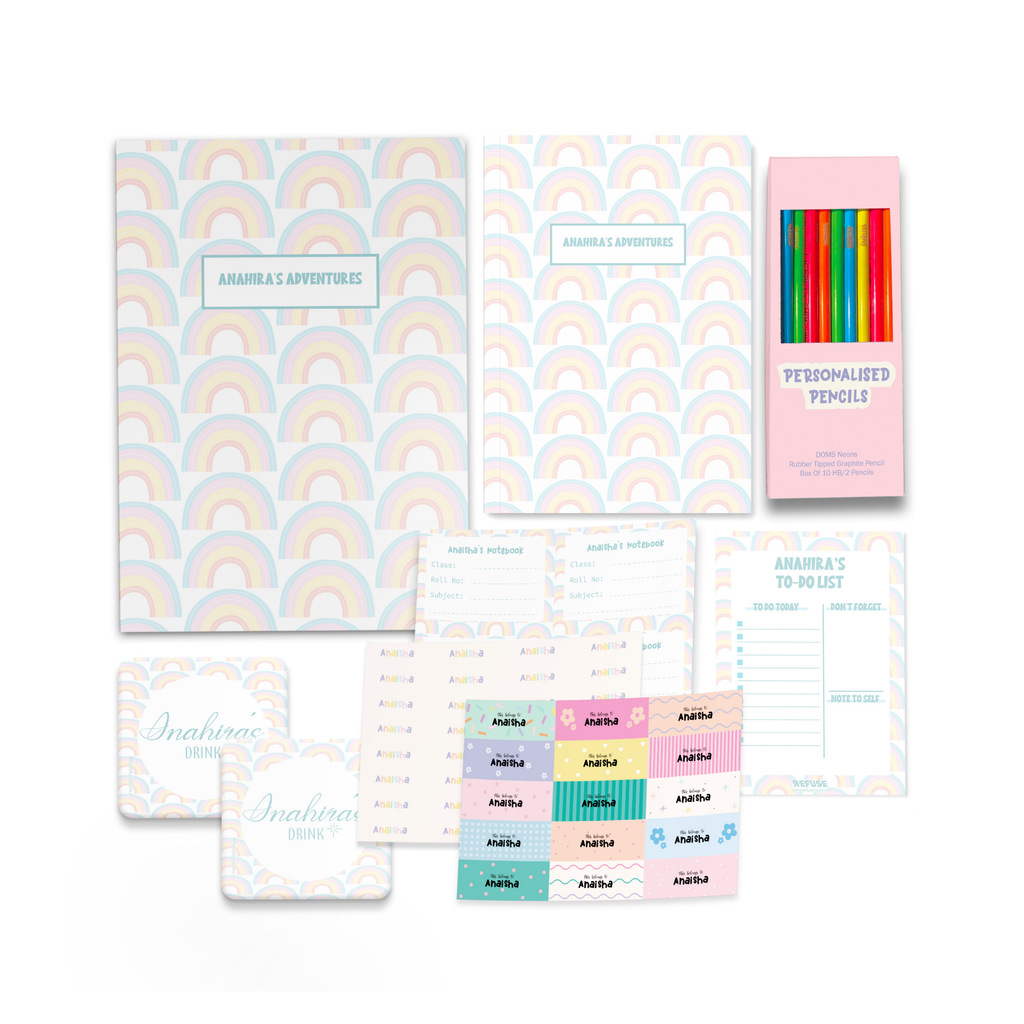 Rainbow Back to School Gift Set – Personalised & Prepped