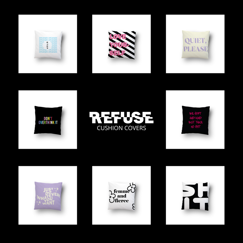 Cushion covers with quotes