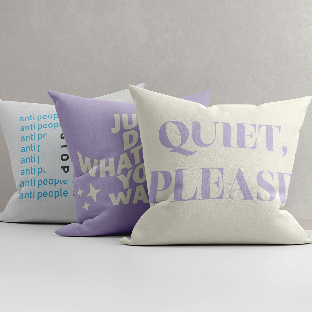 Cushion covers with quotes