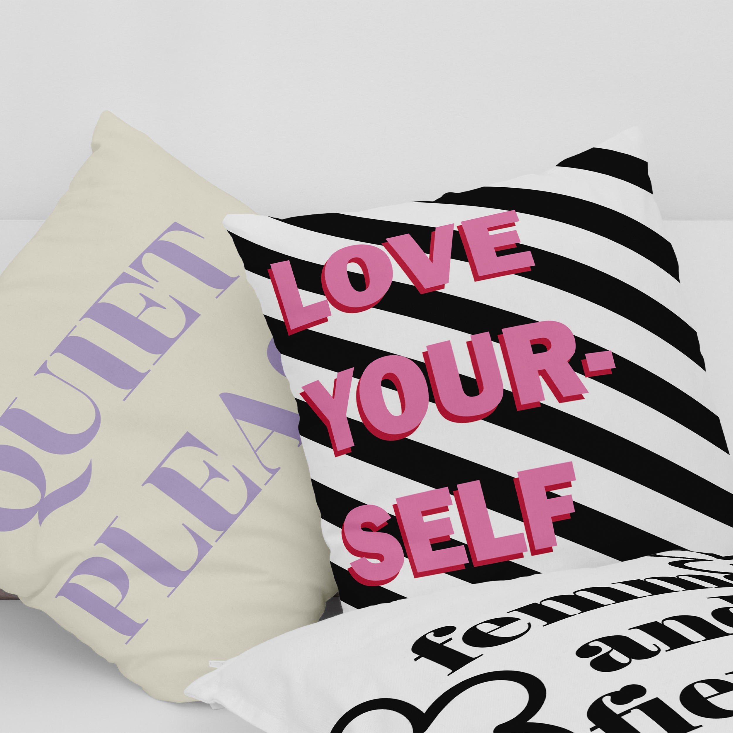 Cushion covers with quotes