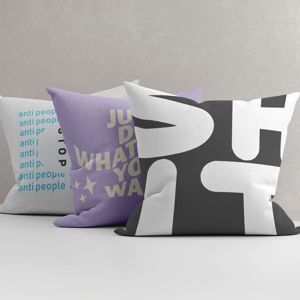 Cushion covers with quotes