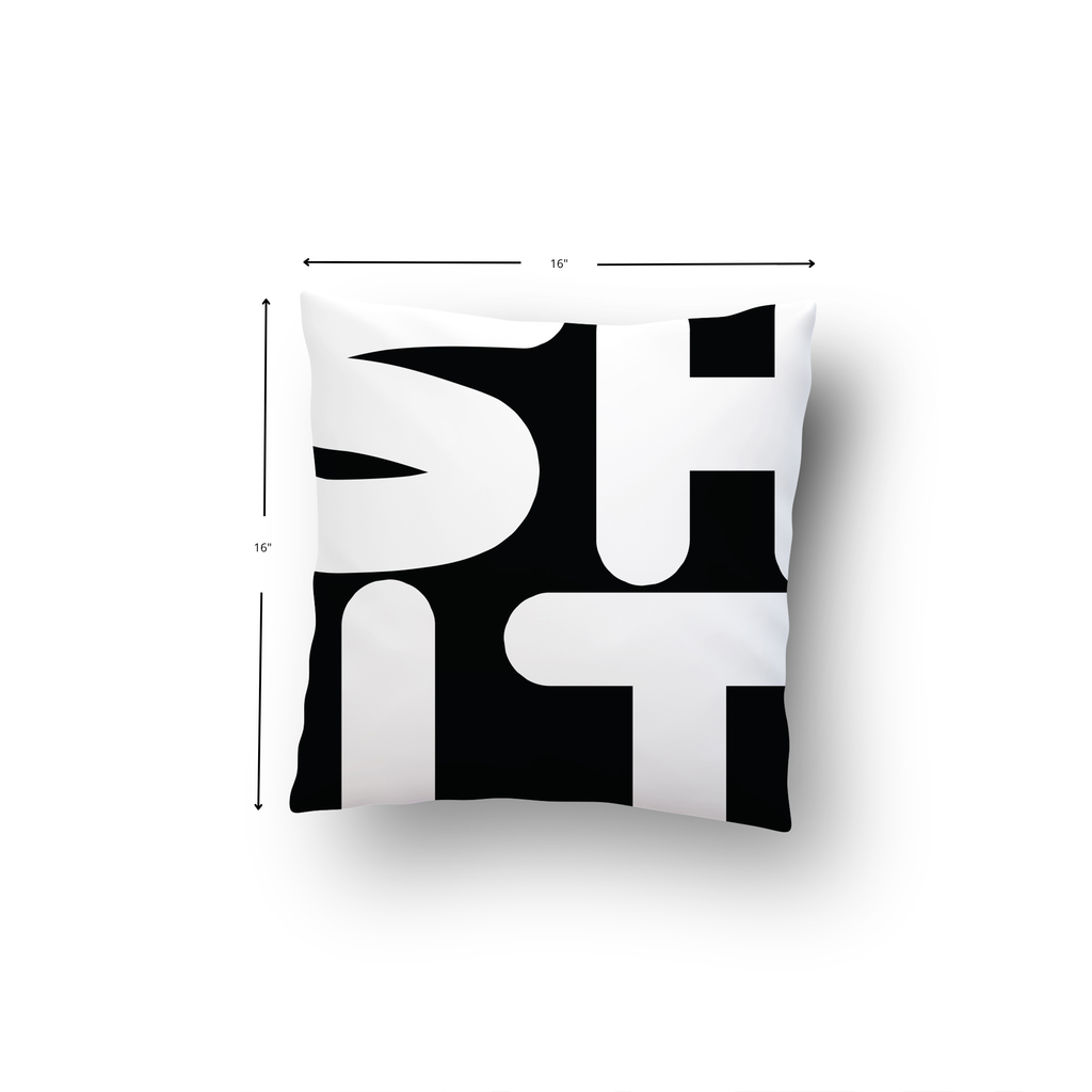 SHIT Cushion Cover with dimensions