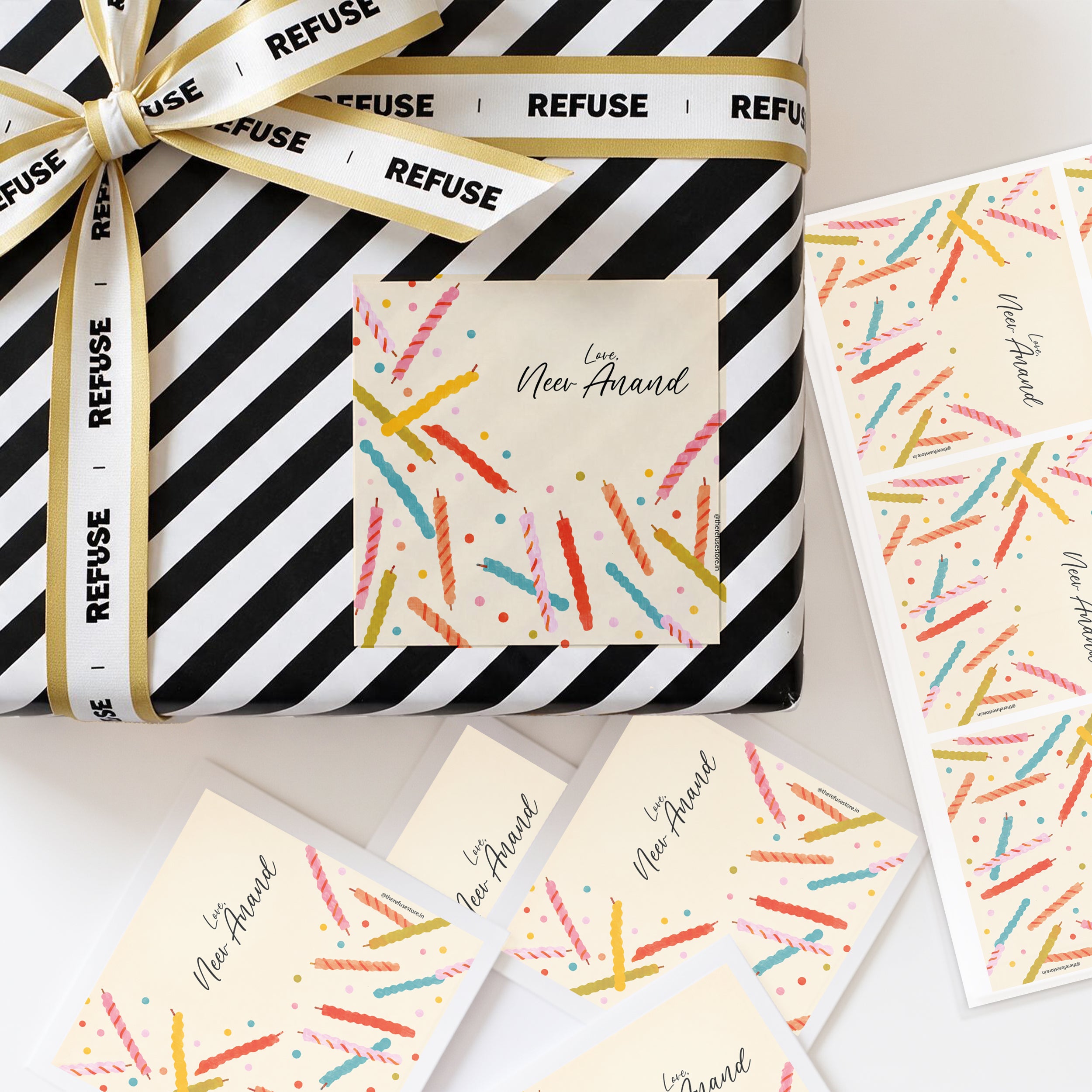 Sweet Wishes Personalised Gift Stickers