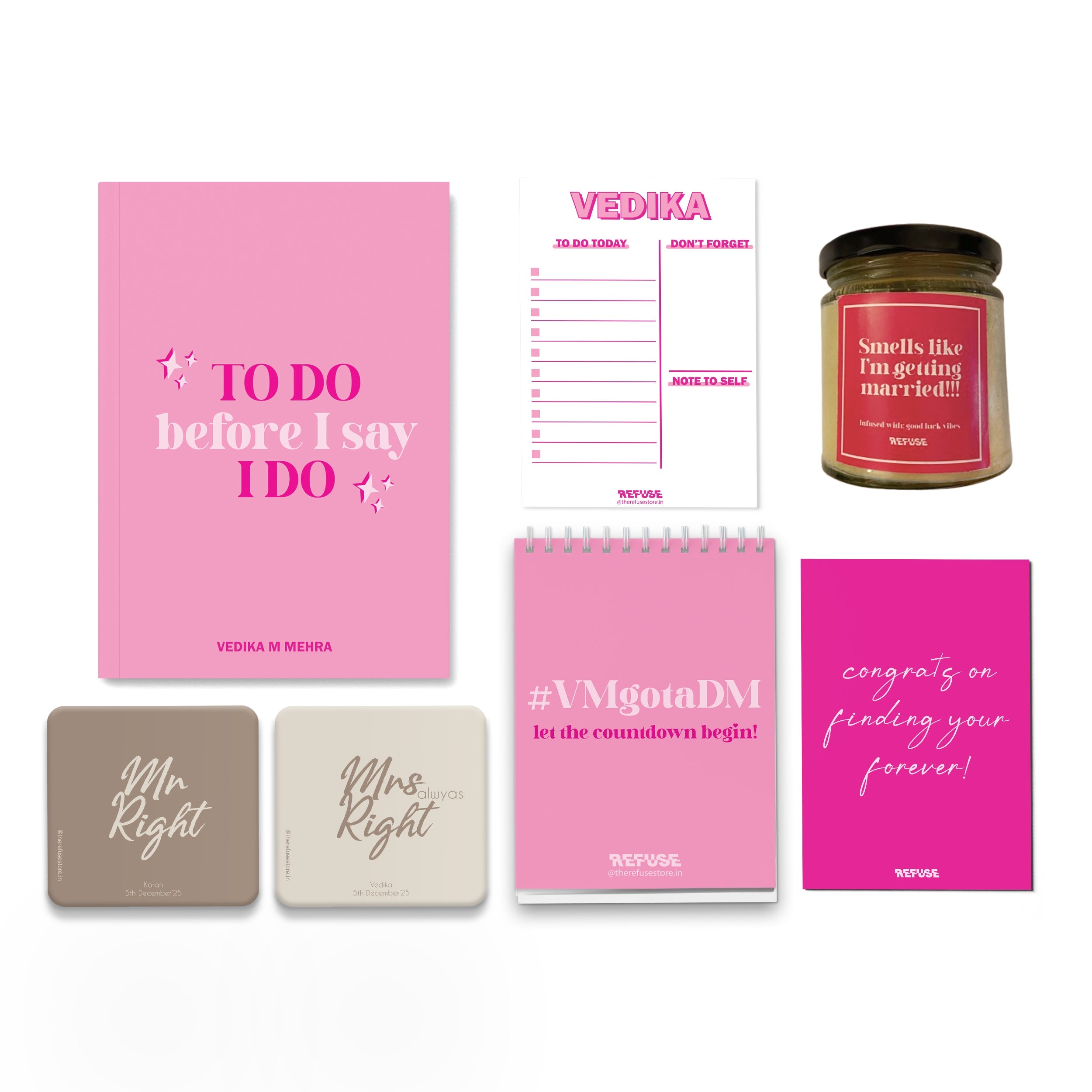 Bride-To- Be Personalised Gift Set