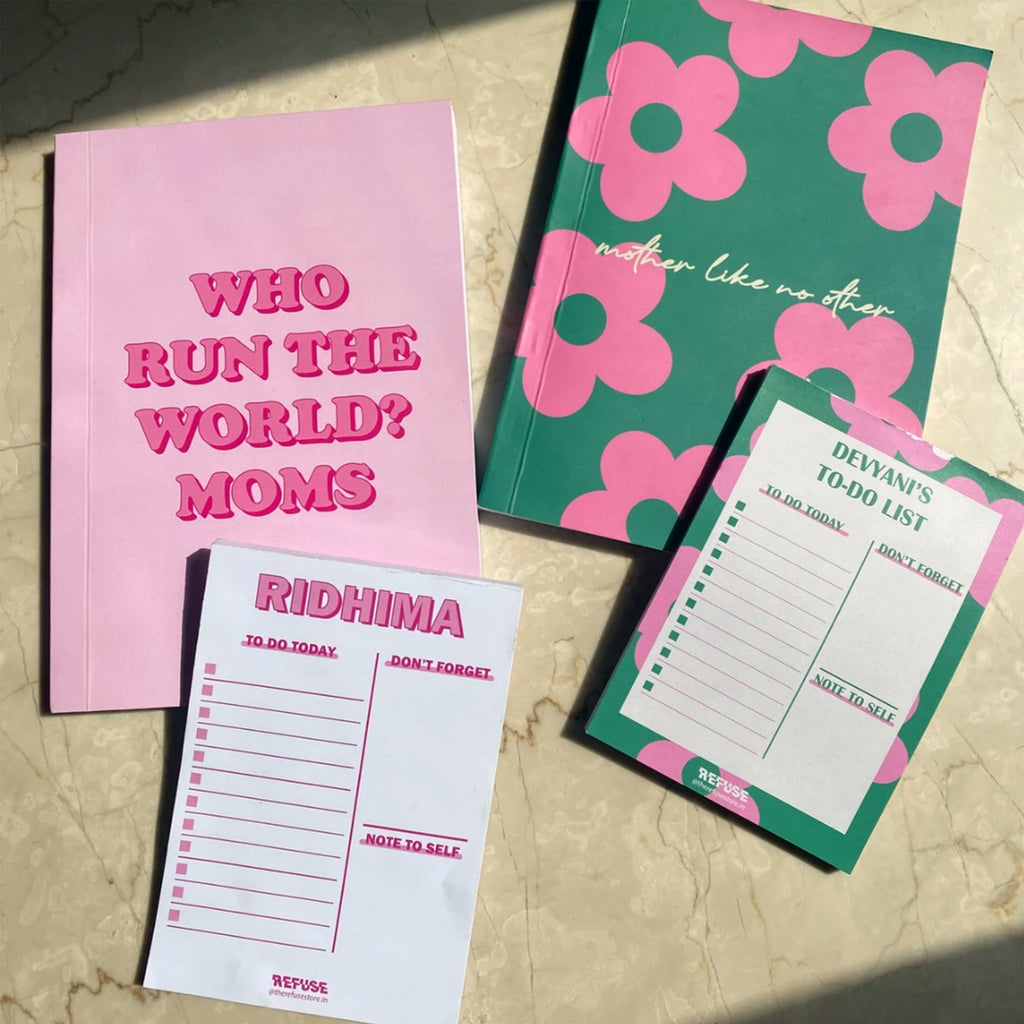 Personalised notebook WITH notepad for moms