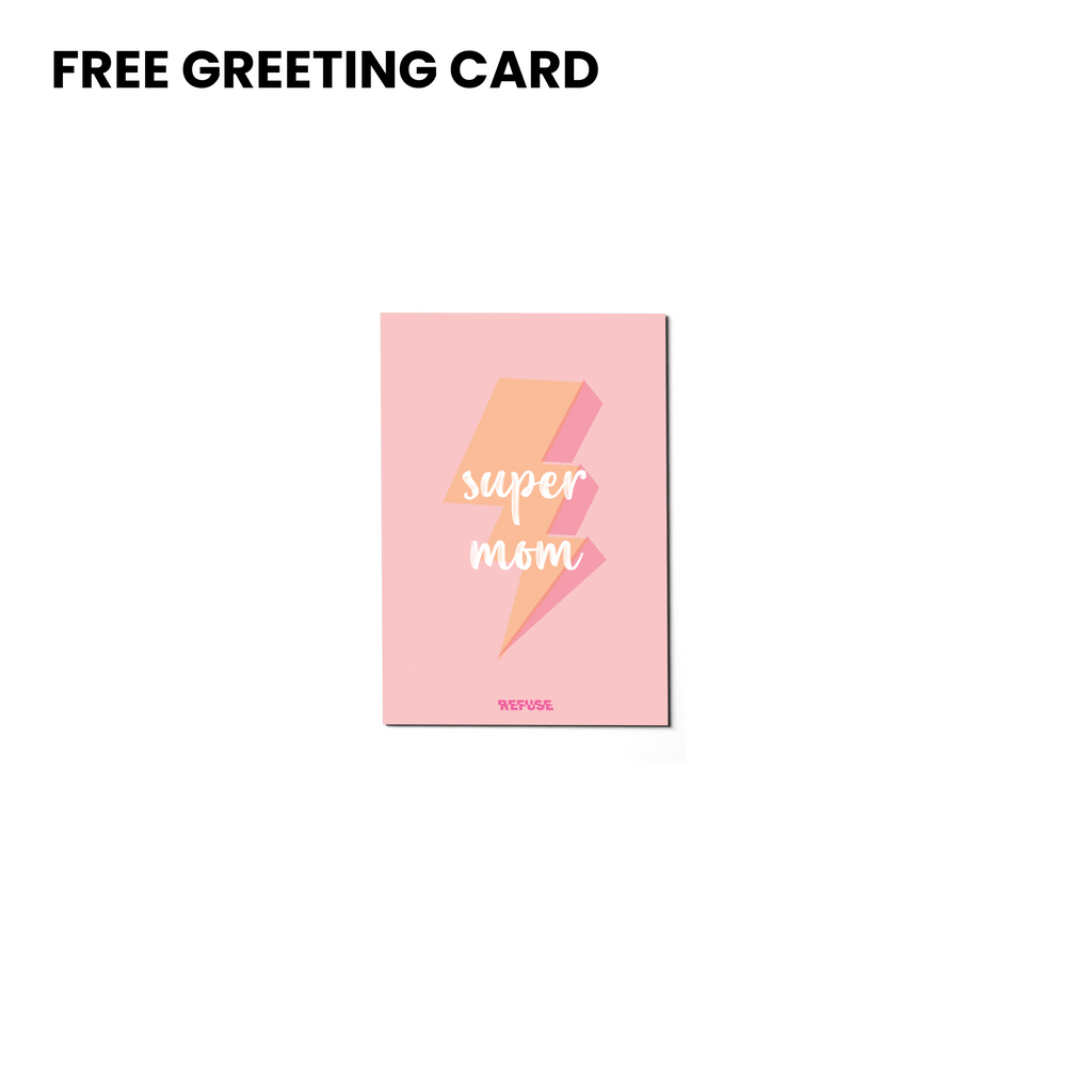 free super mum greeting card