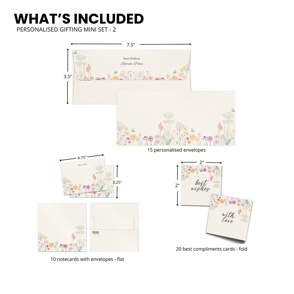 Wildflower Charm Metallic Personalised Gifting Mini Set