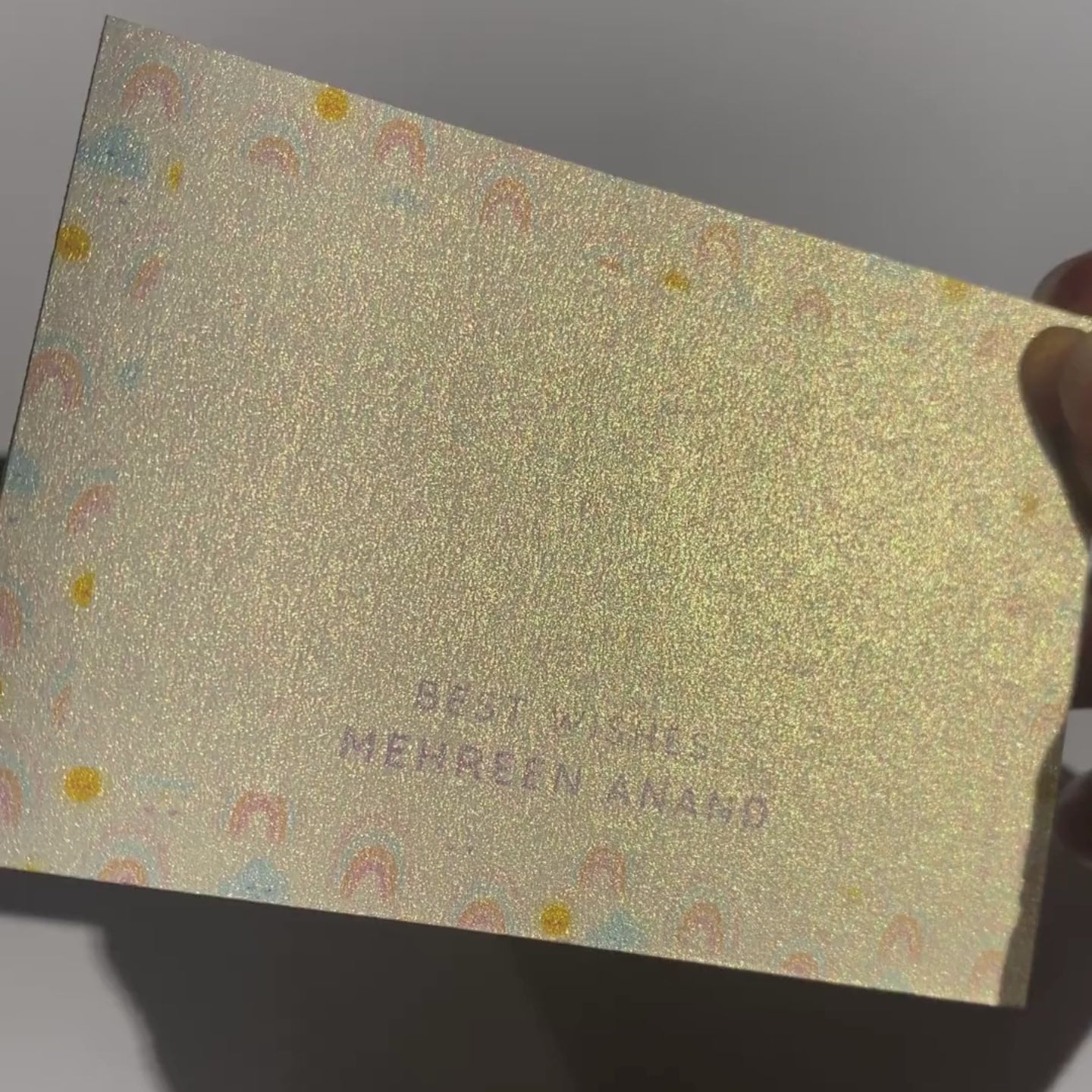 Pastel Rainbow & Cloud Metallic Best Compliments Cards  (Set of 100)