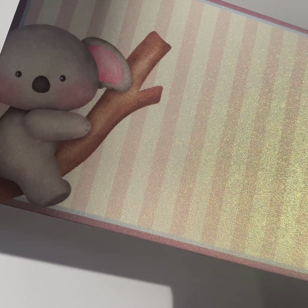 Koala -Themed Metallic Personalised Money Envelopes