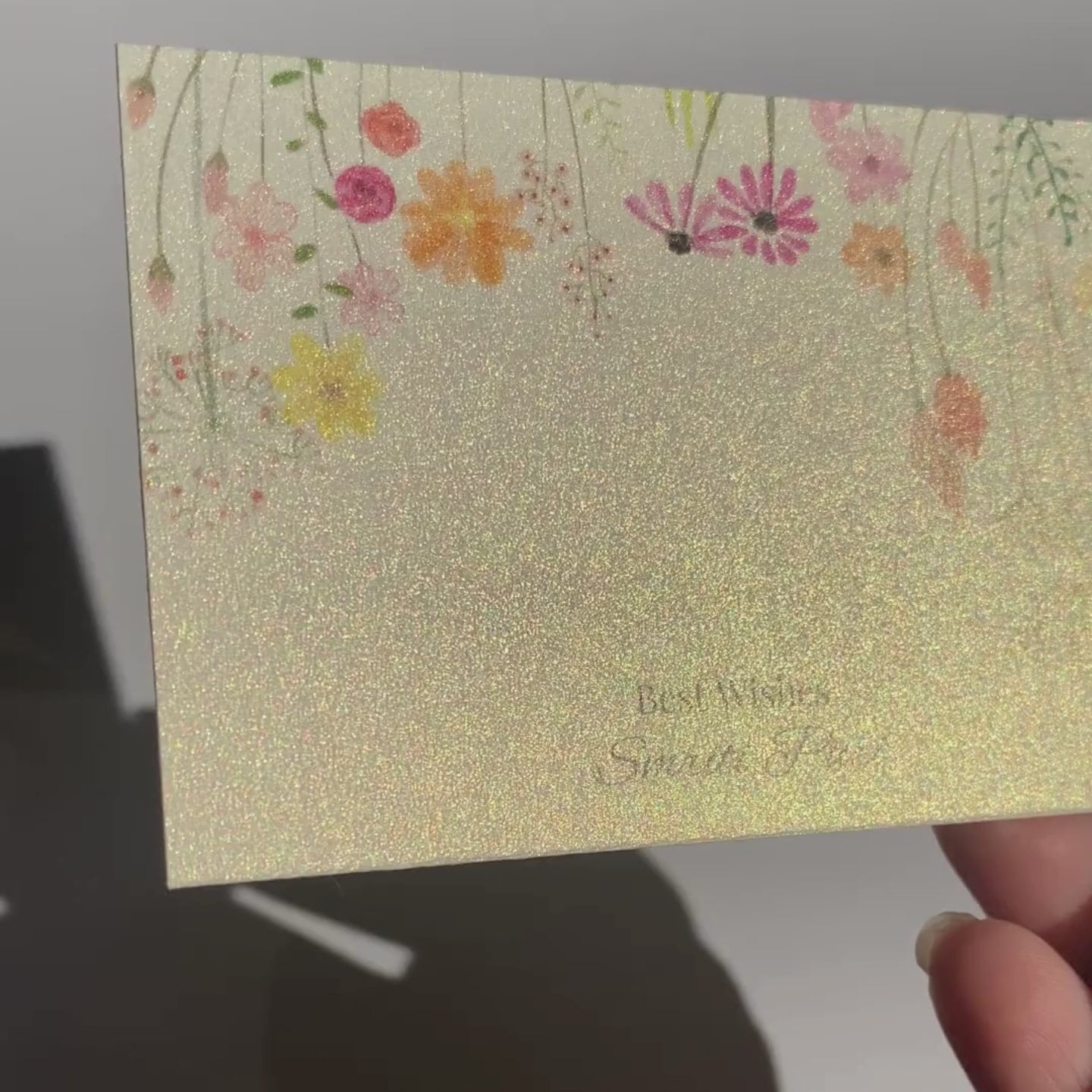 Wildflower Charm Metallic Best Compliments Cards  (Set of 100)