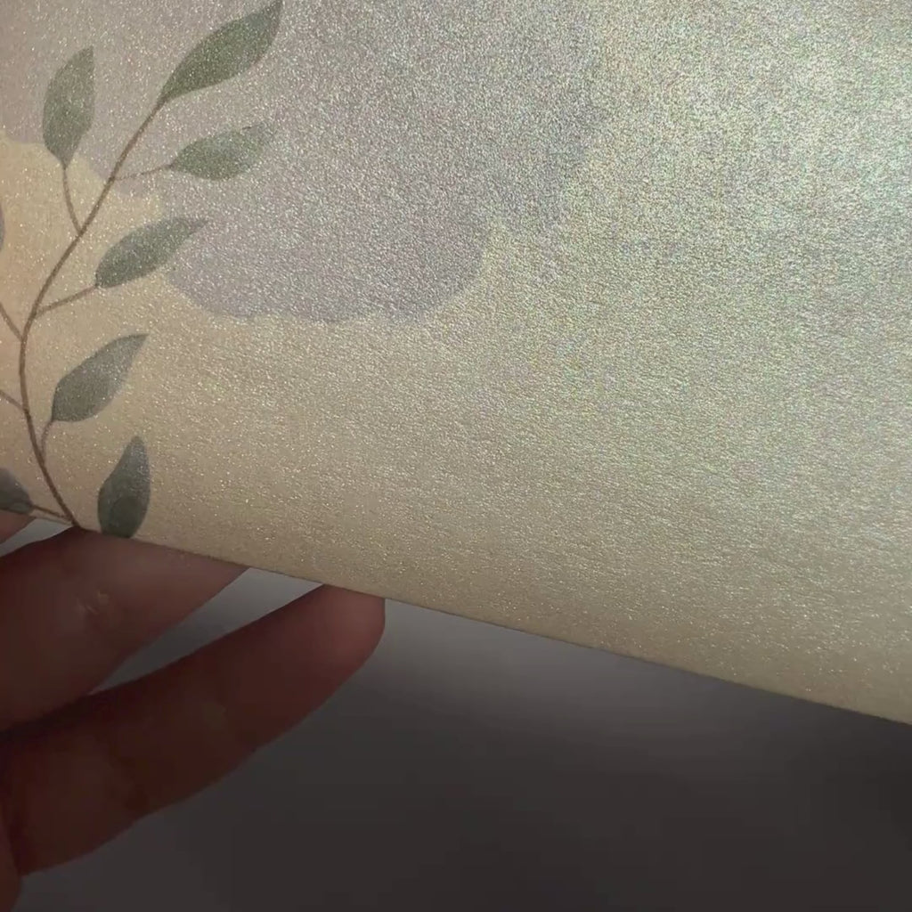 Green Watercolour Leaves Metallic Personalised Money Envelopes